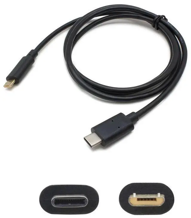Alt view image 2 of 2 - Addon 1M Usb 3.1 (C) Male To Micro-Usb 2.0 (B) Male Black Cable
