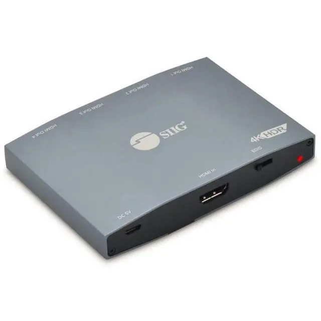 Alt view image 20 of 20 - SIIG 1x4 HDMI 2.0 4K HDR EDID Splitter CE-H26K11-S1