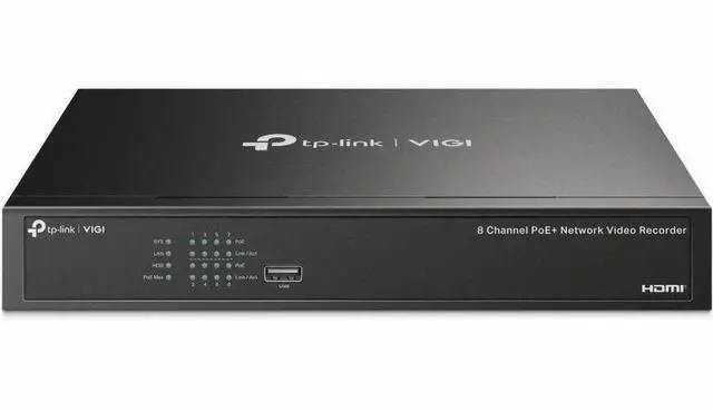 Alt view image 4 of 4 - TP Link VIGI NVR1008H-8MP - VIGI 8 Channel PoE Network Video Recorder - Network Video Recorder - HDMI - 4K Recording