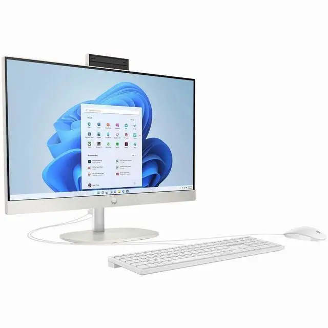 Alt view image 8 of 8 - HP 24-cr0210 23.8" Full HD All-in-One Touchscreen Desktop Computer, AMD Athlon Silver 7120U 2.4GHz, 8GB RAM, 256GB SSD, Windows 11 Home, Shell White