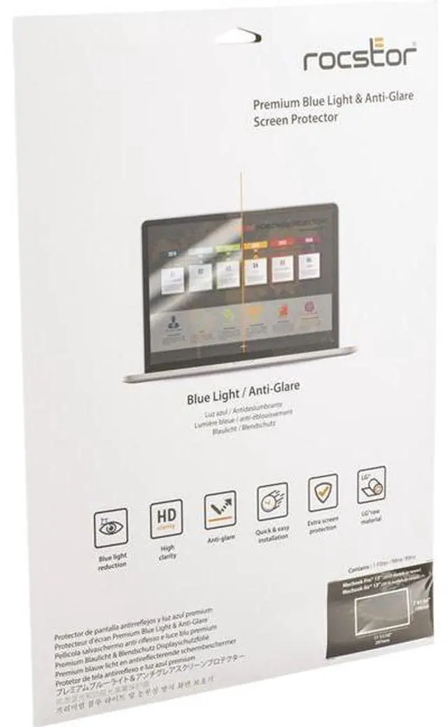 Alt view image 7 of 9 - Rocstor PrivacyView Screen Protector Clear - For 13.3" Widescreen LCD MacBook Pro, MacBook Air - 16:10 - Scratch Resistant - Anti-glare - TAA Compliant