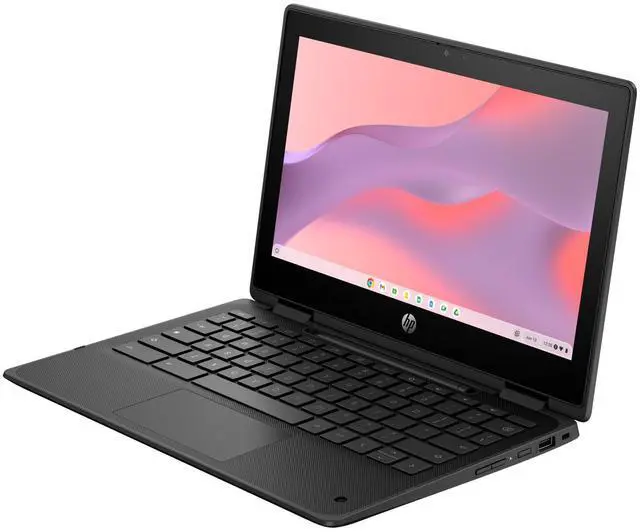 Alt view image 8 of 8 - HP Fortis Flip G1m 11.6" Touchscreen Convertible 2 in 1 Chromebook - HD - Octa-core (ARM Cortex A76 + Cortex A55) - 64 GB Flash Memory - ChromeOS -  IEEE 802.11ax Wireless - Jet Black