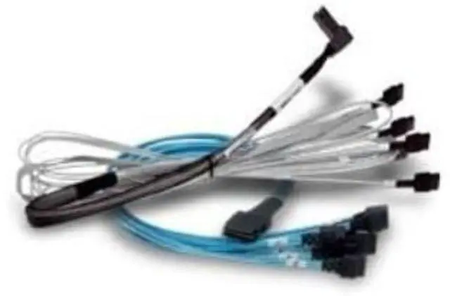Alt view image 3 of 5 - Broadcom - SAS internal cable - Slim SAS (SFF-8654) (M) to Mini SAS HD (SFF-8643) - 1 m