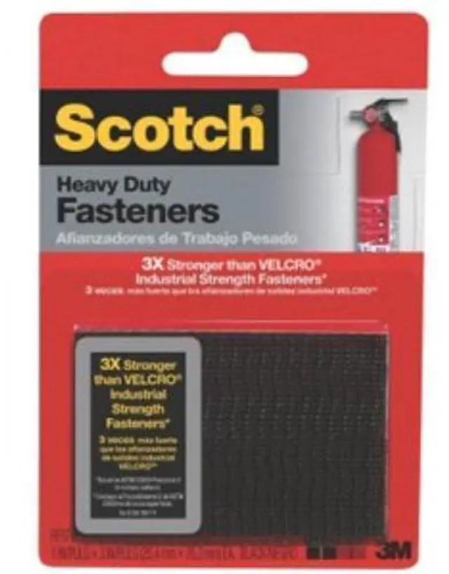 Alt view image 10 of 10 - 3M 64254 Scotch Extreme Fasteners, 1 in x 3 in, 2 Sets of Strips, Black