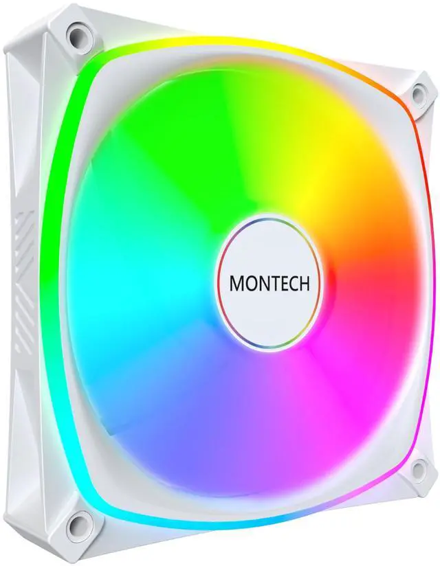 Alt view image 6 of 6 - Montech RX120 PRO RX120PW 120mm ARGB Fan, 1600PWM, White