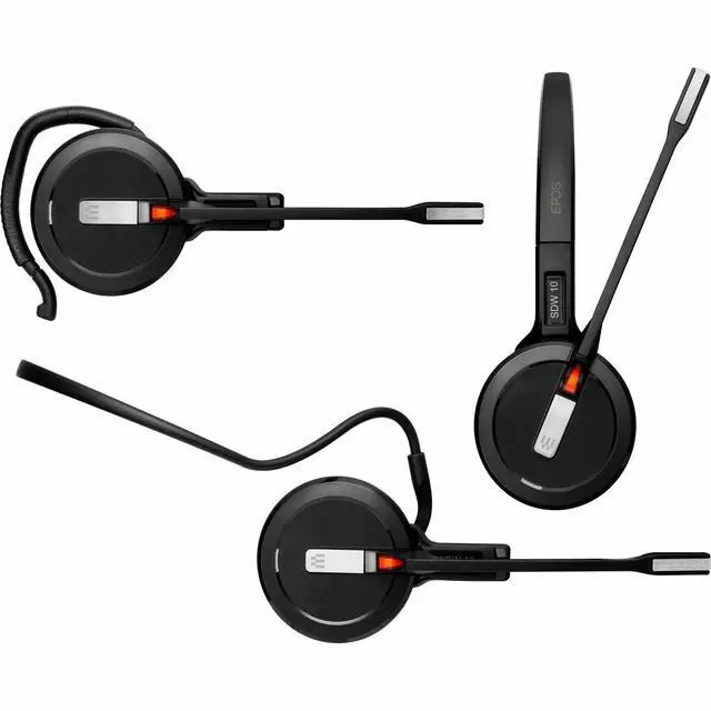Alt view image 8 of 8 - EPOS IMPACT 5000 Go Headset - Microsoft Teams Certification - Mono - Wireless - DECT - 442 ft - 32 Ohm - 20 Hz to 20 kHz - Over-the-head, On-ear - Monaural - Supra-aural - Noise Cancelling, MEMS Techn