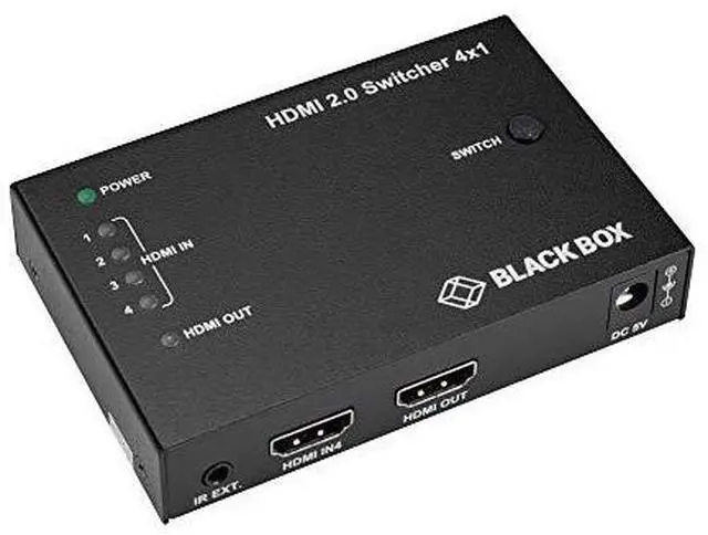 Alt view image 5 of 5 - Black Box HDMI 2.0 4K Video Switch 4x1