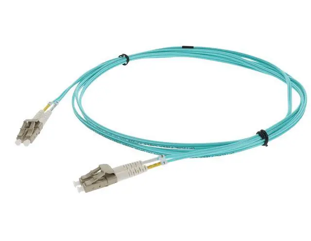Alt view image 2 of 2 - AddOn 0.7m LC to LC Aqua OM4 Duplex OFNR Riser-Rated Fiber Patch Cable
