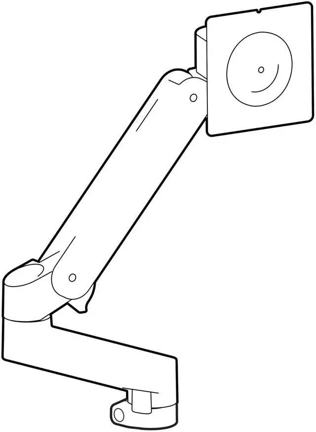 Alt view image 2 of 2 - Ergotron Mounting Arm for Monitor Mounting Collar Dark Gray