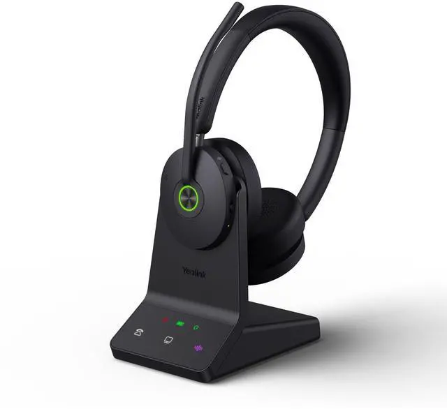 Alt view image 5 of 5 - Yealink WH68 ANC DECT&Bluetooth Wireless Headset, 606ft Long Rang 96% Active Noise Cancellation Dual Ear Zoom,UC Headphones with 6X Mic,32H Call,Work Stereo Headsets