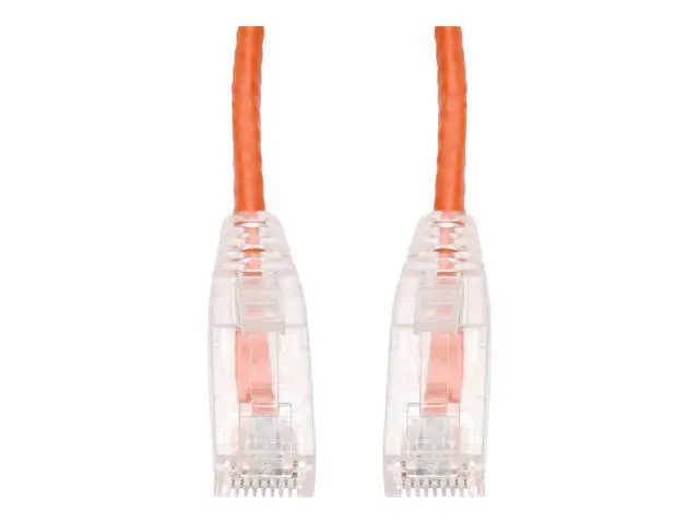 Alt view image 2 of 2 - AddOn 1ft RJ-45 (Male) to RJ-45 (Male) Orange Straight Unshielded Twisted Pair PVC Copper Slim Patch Cable