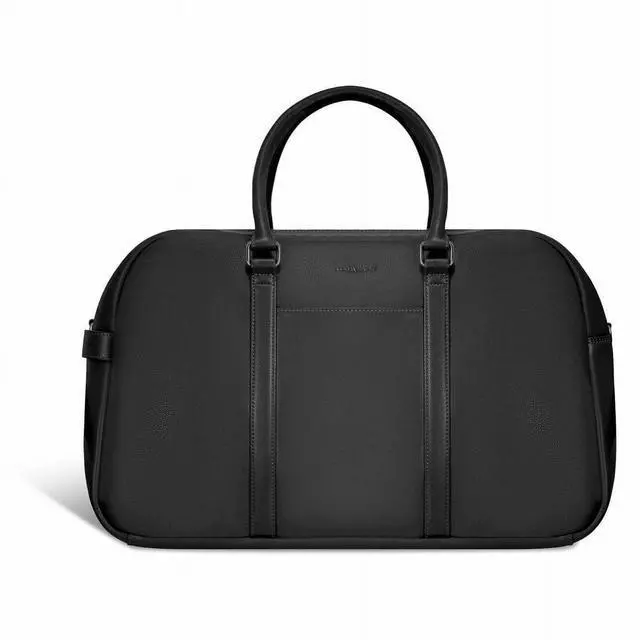 Alt view image 7 of 7 - Champs Onyx Carrying Case (Duffel) Notebook - Black - RFID Resistant - Top Grain Cowhide Leather Body - Patterned Lining - Trolley Strap, Shoulder Strap - - 10.83 gal Volume Capacity OB-406-BLACK