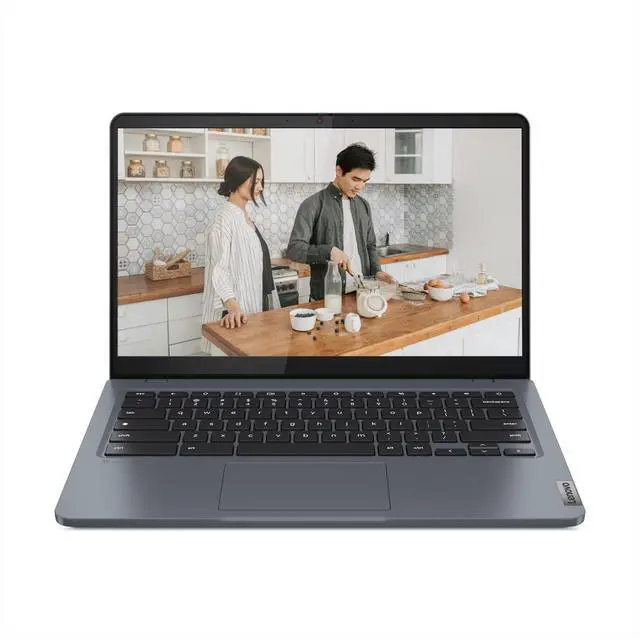 Alt view image 8 of 8 - Lenovo IdeaPad Slim 3 14" FHD IPS Touchscreen Chromebook Plus Intel Core i3-N305 8GB RAM 256GB UFS Storm Grey