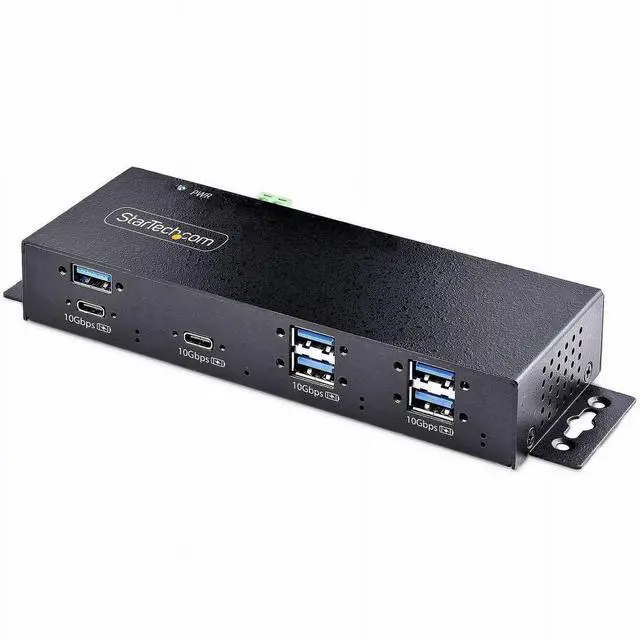 Alt view image 4 of 5 - StarTech 7-Port Industrial USB 10Gbps Hub with Power Adapter HB31C5A2CME