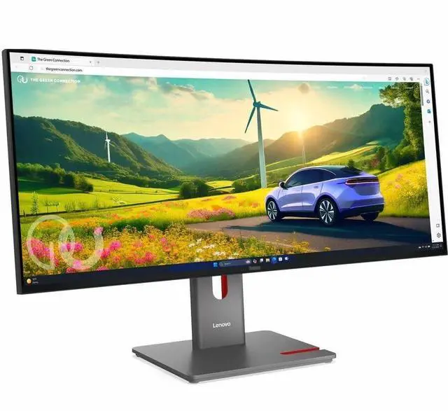 Alt view image 8 of 8 - Lenovo ThinkVision P34WD-40 34" Class UWQHD Curved Screen LED Monitor - 21:9 - 34" Viewable - IPS - WLED Backlight - 3440 x 1440 - 1.07 Billion Colors - 350 Nit - 4 ms - 64ADGAR1UZ