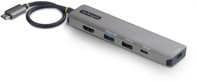 Alt view image 7 of 7 - StarTech USB-C to HDMI Multiport Adapter with 140W PD Charging - 4K 60Hz HDMI - 2-Port USB 10Gbps Hub - 1x USB 2.0 Port - Type-C Mini Dock - 164B-USBC-MULTIPORT