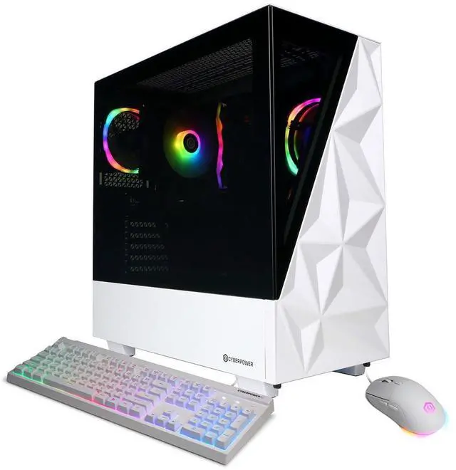 Alt view image 9 of 9 - CyberPowerPC Gamer Master Gaming Desktop Computer, AMD Ryzen 5 8400F 4.2GHz, 16GB RAM, 2TB SSD, NVIDIA GeForce RTX 5060 8GB, Windows 11 Home, White
