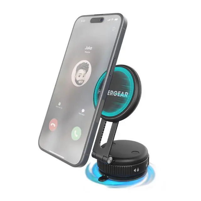 Alt view image 8 of 8 - HyperGear Mag Vac Magnetic Phone Mount with Vacuum Suction Cup Base