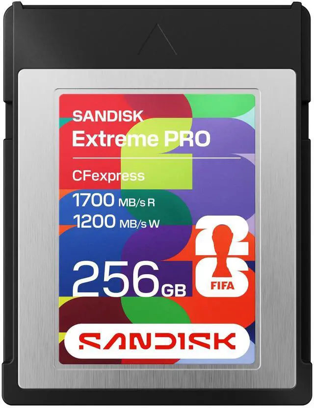 Alt view image 8 of 8 - SanDisk Extreme PRO FIFA World Cup 2026 Edition 256GB CFexpress Type-B Memory Card