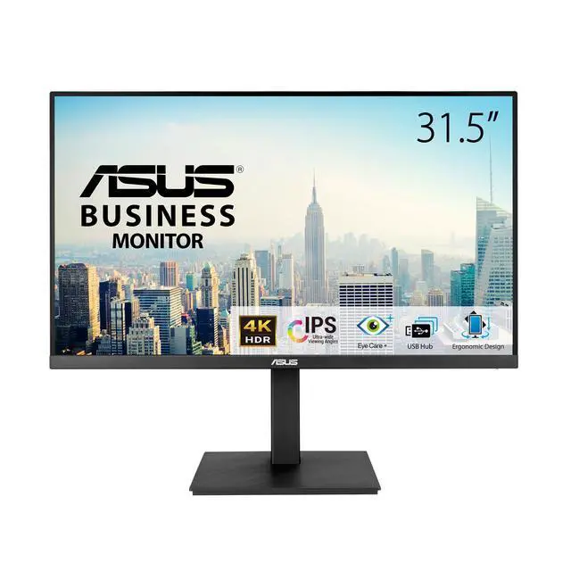 Alt view image 8 of 8 - Asus VA32UQSB 32" Class 4K UHD LED Monitor - 16:9 - 31.5" Viewable - In-plane Switching (IPS) Technology - LED Backlight - 3840 x 2160 - 1073.7 Million Colors (10-bit) - Adaptive Sync - 350
