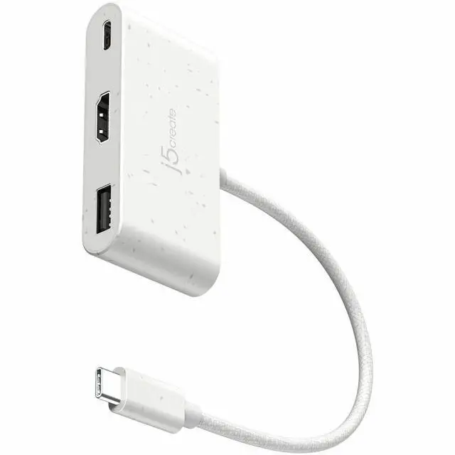 Alt view image 8 of 8 - j5create USB-C to HDMI & USB Type-A with Power Delivery(Eco-Friendly) with 4K HDMI, USB-A 5Gbps, PD 100W Charging | Compatible with MacBook Pro,Chromebook,HP, Samsung and more Type-C Devices(JCA379EW)