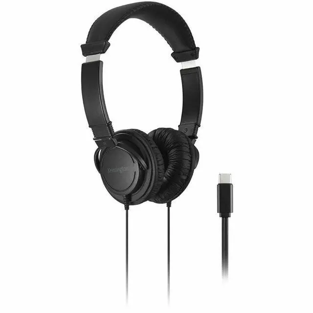 Alt view image 9 of 9 - Kensington Classic EQ USB-C Headphone - Stereo - USB Type C - Wired - On-ear, Over-the-head - Binaural - Circumaural - 5.91 ft Cable
