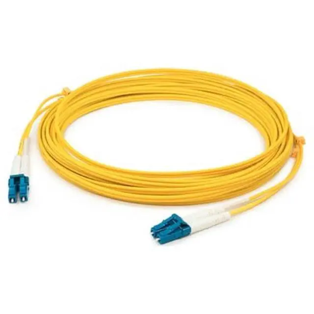 Alt view image 2 of 3 - AddOn 0.3m LC to LC Yellow OS2 Duplex OFNR Riser-Rated SMF Single Mode Fiber Patch Cable 9/125