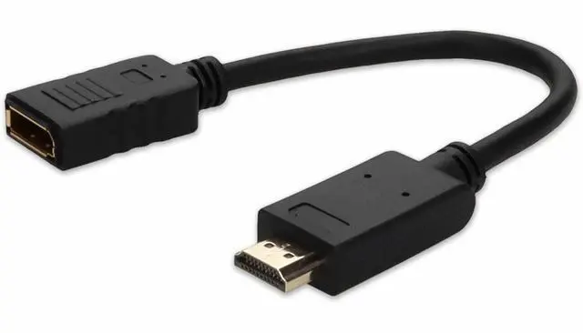 Alt view image 3 of 3 - Addon 8in DisplayPort Female to HDMI Male Black Adapter Cable HDMI2DISPLAYPORT