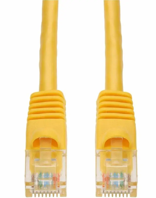 Alt view image 3 of 3 - AddOn 3ft Yellow CAT 6 PVC Ethernet Cable Snagless Bubble Boot RJ-45 M/M
