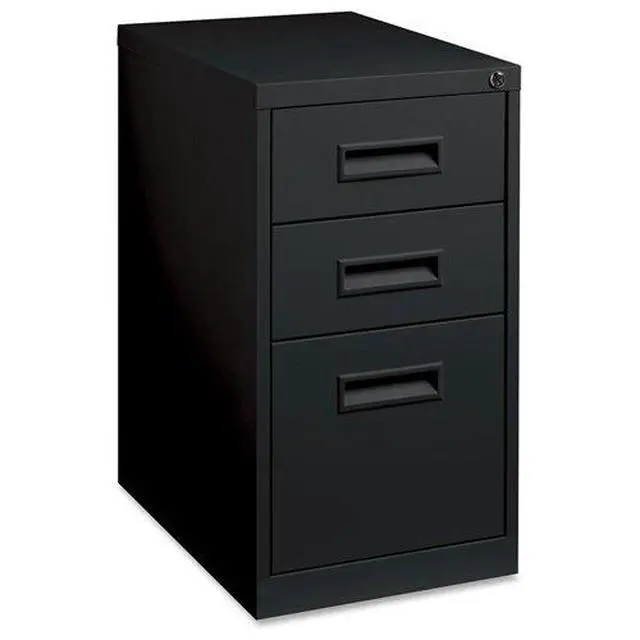 Alt view image 16 of 16 - Lorell Mobile Pedestal B/B/F 15"x22"x27-3/4" Black 67737