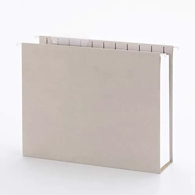 Alt view image 8 of 8 - Smead TUFF Extra Capacity Box Bottom Hanging Folder, 3" Expansion, 1/3-Cut Easy Slide Tab, Letter Size, Steel Gray, 18 per Box (64241)