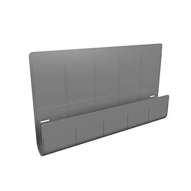 Alt view image 6 of 6 - Deflect-O Oasis 16.35"" x 24"" Standing Desk Privacy Panel Organizer Gray 4/Pack