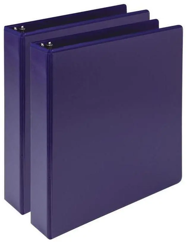 Alt view image 7 of 7 - Samsill Earth's Choice 1 1/2" 3-Ring View Binders Purple 2/Pack (SAMMP286508)