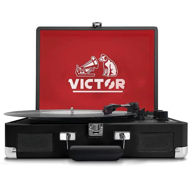 Alt view image 8 of 8 - Victor Metro Dual BT Suitcase Turntable - Black