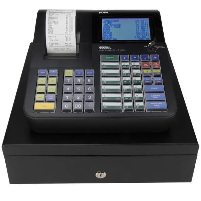 Alt view image 9 of 9 - Royal 6000ML Cash Register, Black