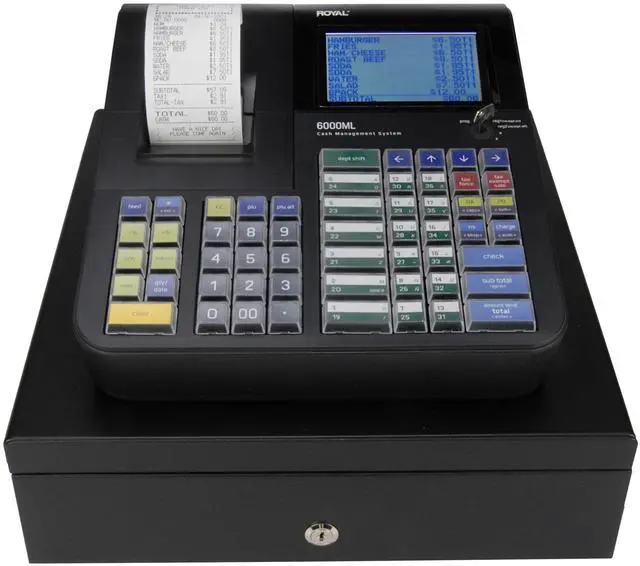 Alt view image 10 of 10 - Royal 6000ML Cash Register, Black