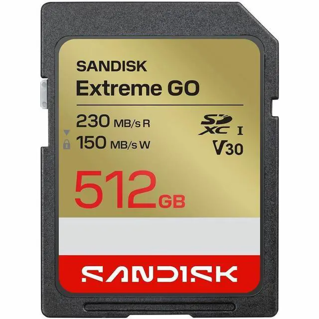 Alt view image 9 of 9 - SanDisk Extreme GO SD 512GB SDXC Memory Card, Up to 230MB/s UHS-I U3 V30 4K UHD SDSDXGN-512G-GNCIN