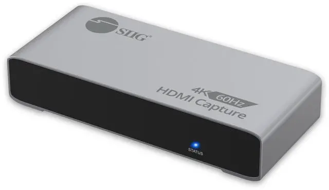 Alt view image 8 of 8 - SIIG 4K60Hz HDMI Video Capture Device with Loopout - USB-C HDMI Capture Card lets you capture and record true 4K video at 60fps while simultaneously outputting zero-latency 4K60Hz passthrough to your