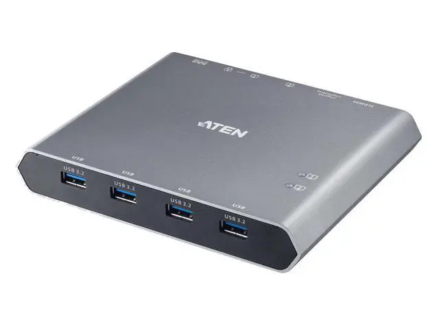 Alt view image 4 of 4 - ATEN 2-Port 4K DisplayPort USB-C KVM Dock Switch with Power Pass-through US3311