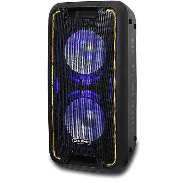 Alt view image 11 of 11 - Dolphin SP-210RBT Rechargeable Dual 10" Party Speaker with Lights