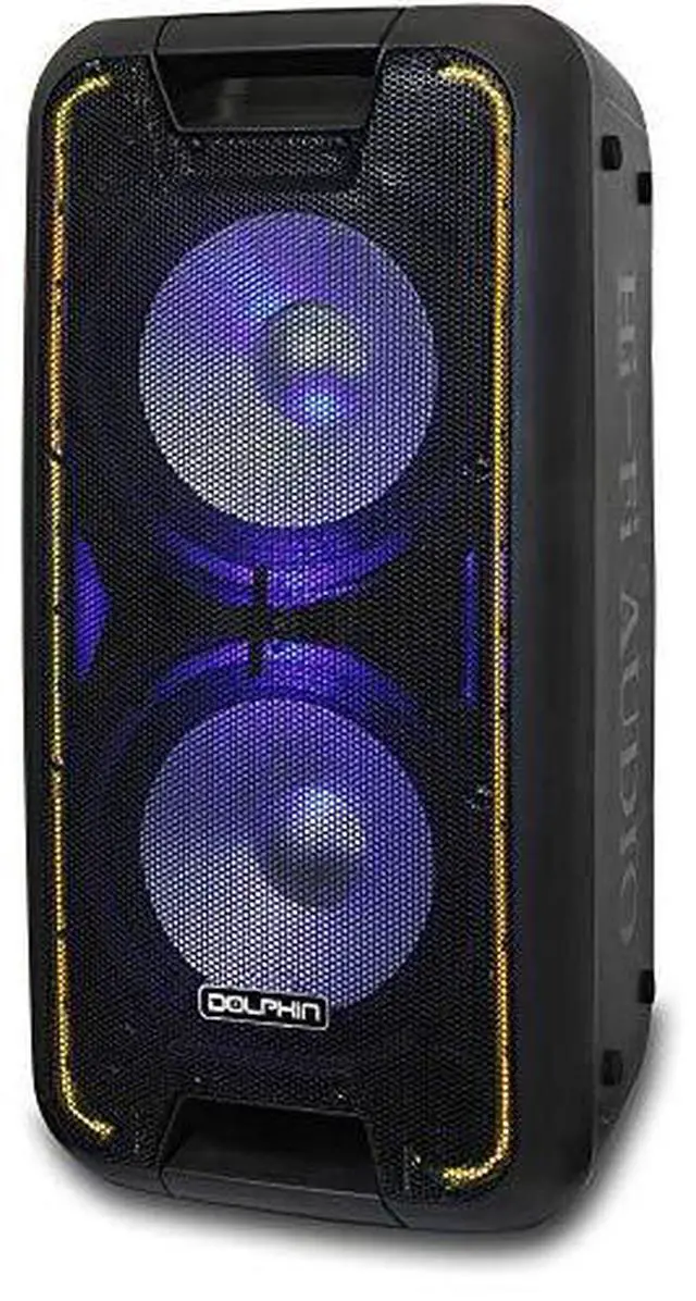 Alt view image 13 of 13 - Dolphin SP-210RBT Rechargeable Dual 10" Party Speaker with Lights