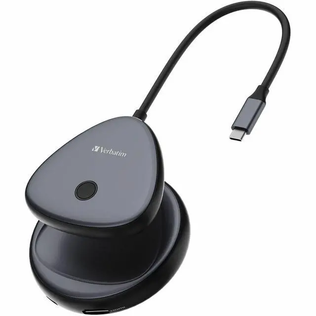 Alt view image 8 of 8 - Verbatim WDA-02 Share My Screen 4K USB-C Wireless Display Adapter with Hub