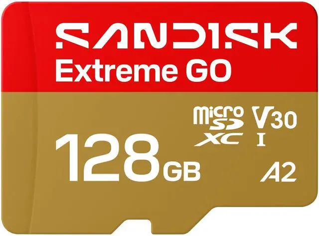 Alt view image 8 of 8 - SanDisk Extreme GO microSD 128GB microSDXC Memory Card, Up to 240MB/s UHS-I U3 4K V30 A2 for Android SDSQXGN-128G-GN6MN
