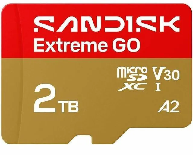 Alt view image 6 of 7 - Extreme Go microSD UHS-I 2TB MicroSD - 240MB/s(R) - 150MB/s(W) - SDSQXGN-2T00-GN6MN