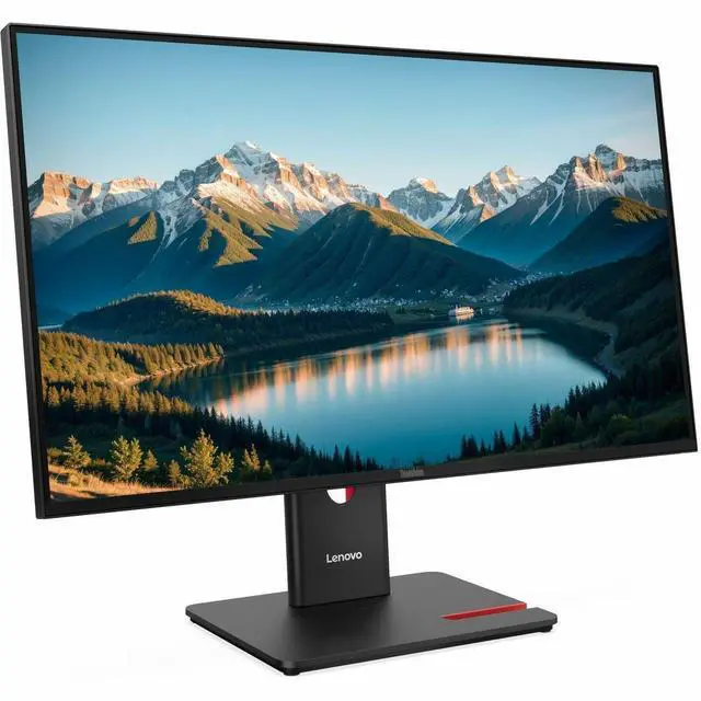 Alt view image 9 of 9 - Lenovo ThinkVision T27Q-40 27" Class WQHD LED Monitor - 16:9 - Eclipse Black - 27" Viewable - In-plane Switching (IPS) Technology - WLED Backlight - 2560 x 1440 - 16.7 Million Colors - 350 N