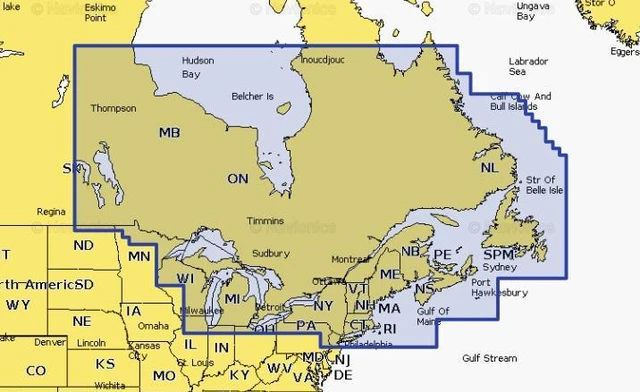Main image of Navionics Platinum+ NPUS012R - Canada, East & Great Lakes