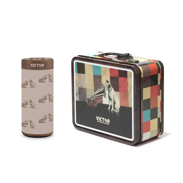 Alt view image 6 of 6 - Victor Bluetooth Speaker with Retro Lunchbox Combo