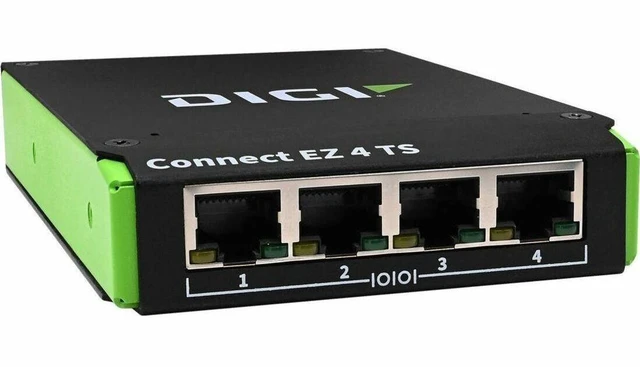 Alt view image 8 of 8 - Digi Connect EZ 4 TS - 4-port RS-232/22/485 Software-selectable Serial Device Server - 256 MB - Twisted Pair - 1 x Network (RJ-45) - 4 x Serial Port - Gigabit Ethernet - Management Port - TAA Complian