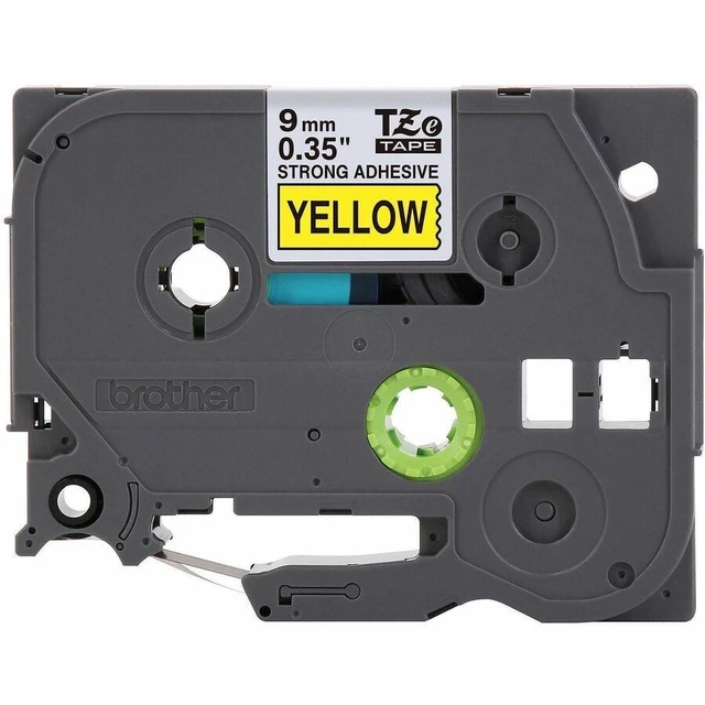 Alt view image 8 of 8 - Brother Genuine P-touch TZeS621 BK on YL Label Tape Strong Adhesive Lam. 9mmX8m