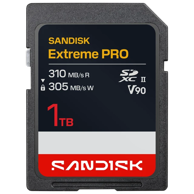 Alt view image 5 of 5 - SanDisk Extreme PRO UHS-II V90 SDXC Memory Card - 1TB, Single